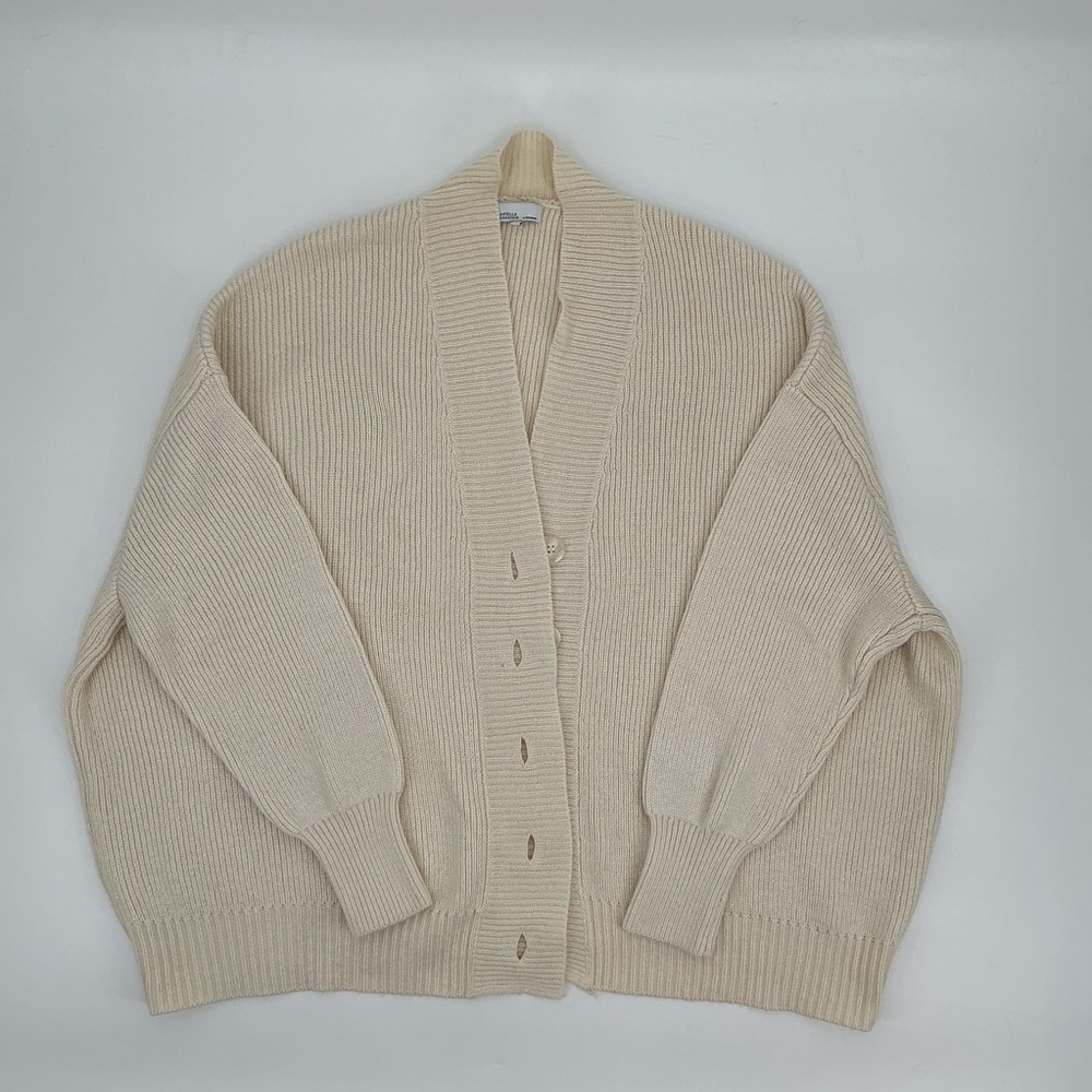 Danielle Bernstein Ladies Oversized Cream Knit Cardigan Sweater